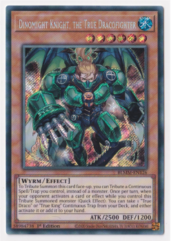 Dinomight Knight, the True Dracofighter (Secret Rare) : BLMM-EN126 - Yu-Gi-Oh! Single Card