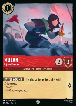 Mulan - Injured Soldier single card from Disney Lorcana
