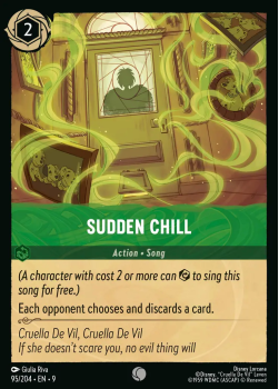 Sudden Chill single card from Disney Lorcana