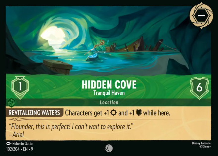 Hidden Cove - Tranquil Haven single card from Disney Lorcana