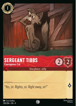 Sergeant Tibbs - Courageous Cat single card from Disney Lorcana