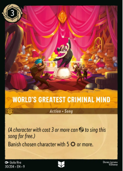 World's Greatest Criminal Mind single card from Disney Lorcana