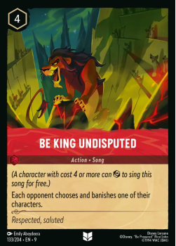Be King Undisputed single card from Disney Lorcana
