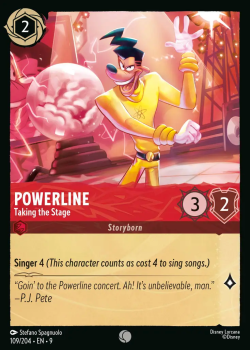 Powerline - Taking the Stage single card from Disney Lorcana