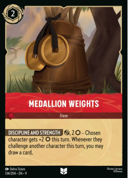 Medallion Weights single card from Disney Lorcana