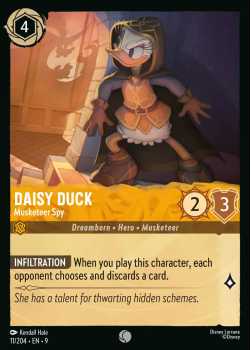 Daisy Duck - Musketeer Spy single card from Disney Lorcana