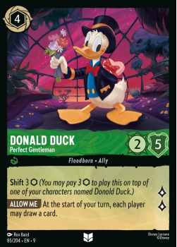 Donald Duck - Perfect Gentleman single card from Disney Lorcana