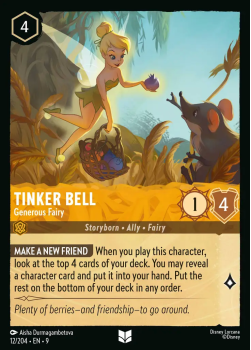 Tinker Bell - Generous Fairy single card from Disney Lorcana