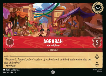 Agrabah â Marketplace (FOIL) single card from Disney Lorcana