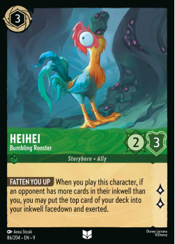 Heihei - Bumbling Rooster single card from Disney Lorcana