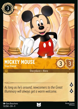 Mickey Mouse - True Friend single card from Disney Lorcana