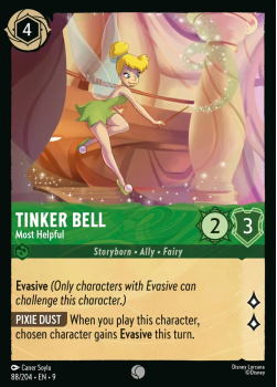 Tinker Bell - Most Helpful single card from Disney Lorcana