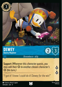Dewey - Showy Nephew single card from Disney Lorcana