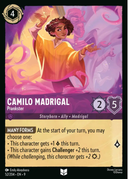 Camilo Madrigal â Prankster single card from Disney Lorcana