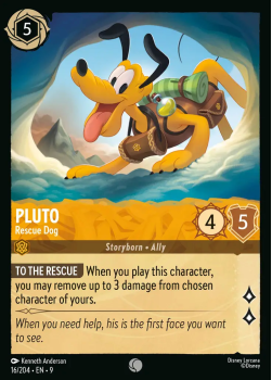 Pluto - Rescue Dog single card from Disney Lorcana