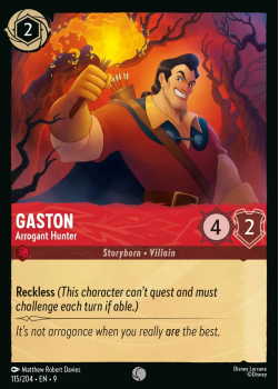 Gaston - Arrogant Hunter single card from Disney Lorcana