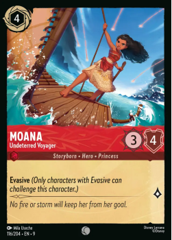 Moana - Undeterred Voyager single card from Disney Lorcana