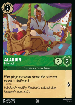 Aladdin - Prince Ali single card from Disney Lorcana