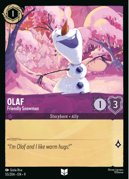 Olaf - Friendly Snowman single card from Disney Lorcana