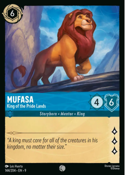Mufasa - King of the Pride Lands single card from Disney Lorcana
