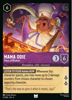 Mama Odie - Voice of Wisdom single card from Disney Lorcana