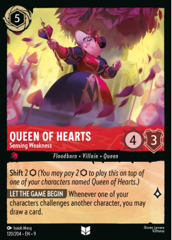 Queen of Hearts - Sensing Weakness single card from Disney Lorcana