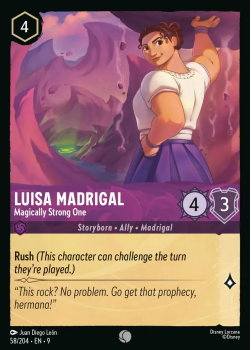 Luisa Madrigal - Magically Strong One single card from Disney Lorcana