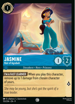 Jasmine - Heir of Agrabah single card from Disney Lorcana