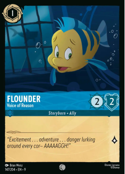 Flounder - Voice of Reason single card from Disney Lorcana