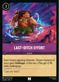 Last-Ditch Effort single card from Disney Lorcana