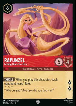 Rapunzel - Letting Down Her Hair single card from Disney Lorcana