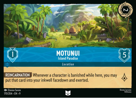 Motunui - Island Paradise single card from Disney Lorcana