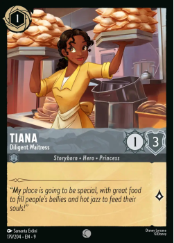 Tiana - Diligent Waitress single card from Disney Lorcana