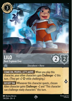 Lilo - Best Explorer Ever single card from Disney Lorcana