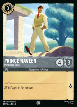 Prince Naveen - Penniless Royal single card from Disney Lorcana