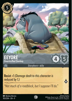 Eeyore - Overstuffed Donkey single card from Disney Lorcana