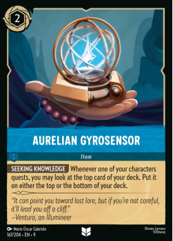 Aurelian Gyrosensor single card from Disney Lorcana