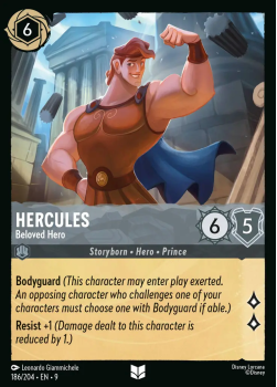 Hercules - Beloved Hero single card from Disney Lorcana