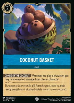 Coconut Basket (FOIL) single card from Disney Lorcana