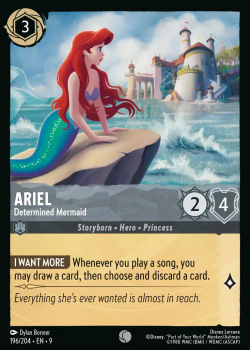 Ariel - Determined Mermaid single card from Disney Lorcana