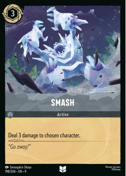 Smash single card from Disney Lorcana
