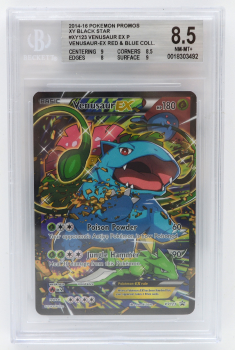 Venusaur EX (PROMO) : XY123 BLACK STAR PROMO - BECKETT - 8.5 NM-MT+