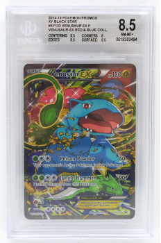 Venusaur EX (PROMO) : XY123 BLACK STAR PROMO - BECKETT - 8.5 NM-MT+