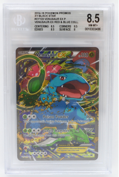 Venusaur EX (PROMO) : XY123 BLACK STAR PROMO - BECKETT - 8.5 NM-MT+
