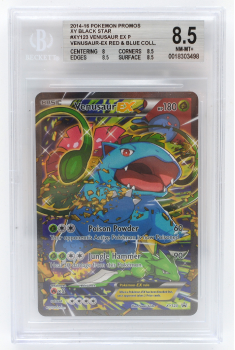 Venusaur EX (PROMO) : XY123 BLACK STAR PROMO - BECKETT - 8.5 NM-MT+