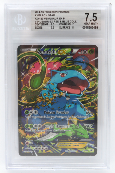 Venusaur EX (PROMO) : XY123 BLACK STAR PROMO - BECKETT - 7.5 NEAR MINT+