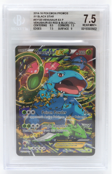 Venusaur EX (PROMO) : XY123 BLACK STAR PROMO - BECKETT - 7.5 NEAR MINT+