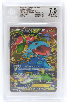 Venusaur EX (PROMO) : XY123 BLACK STAR PROMO - BECKETT - 7.5 NEAR MINT+