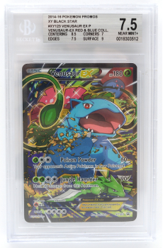 Venusaur EX (PROMO) : XY123 BLACK STAR PROMO - BECKETT - 7.5 NEAR MINT+