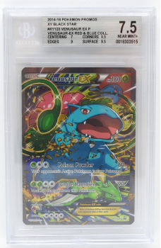 Venusaur EX (PROMO) : XY123 BLACK STAR PROMO - BECKETT - 7.5 NEAR MINT+